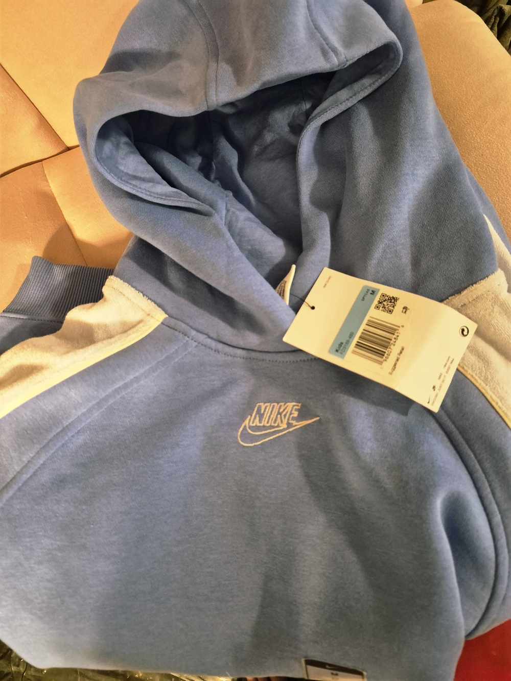 Nike Sportswear Hoodie Kids Blue & White Medium NWT